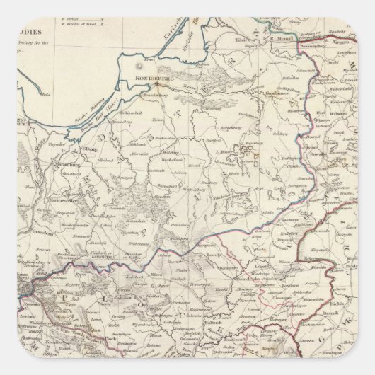 Polen Polska Quadratischer Aufkleber (Vorderseite)
