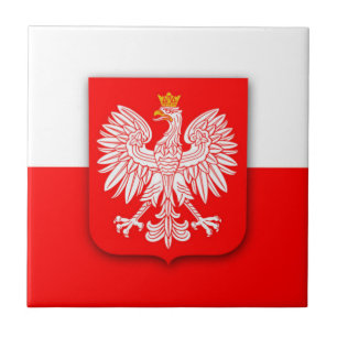 Polen Polska Rot-Weiß-Adler Polnisch  Fliese