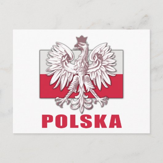 Polen Polska-Wappen Postkarte (Vorderseite)