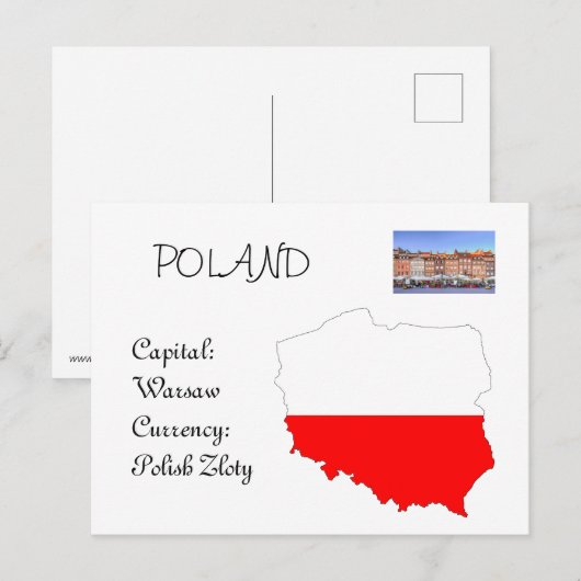 Polen Postkarte (Vorne/Hinten)