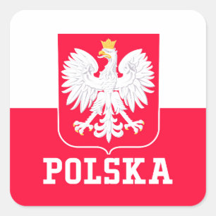 Polen Quadratischer Aufkleber