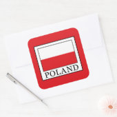 Polen Quadratischer Aufkleber (Umschlag)
