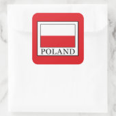 Polen Quadratischer Aufkleber (Tasche)