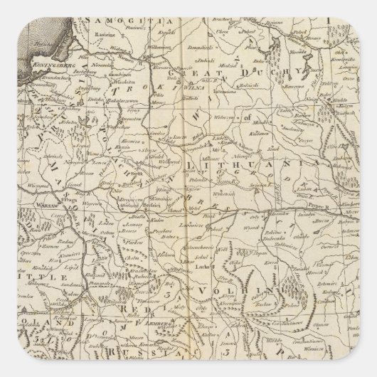 Polen Quadratischer Aufkleber (Vorderseite)