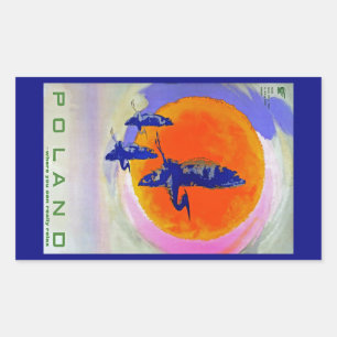 Polen Rechteckiger Aufkleber