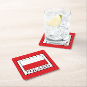 Polen Rechteckiger Pappuntersetzer (Vor Ort)