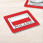 Polen Rechteckiger Pappuntersetzer (angewinkelt)