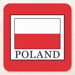 Polen Rechteckiger Pappuntersetzer