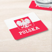 Polen Rechteckiger Pappuntersetzer (angewinkelt)