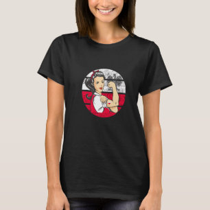 Polen Retro Vintag Polska Wappen Adler Flag Wome T-Shirt