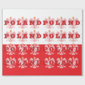 Polen Rote Adler Geschenkpapier (Flach)