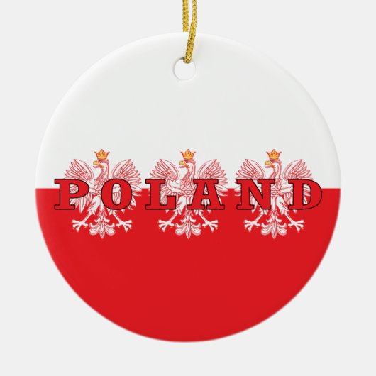 Polen Rote Adler Keramik Ornament (Vorne)