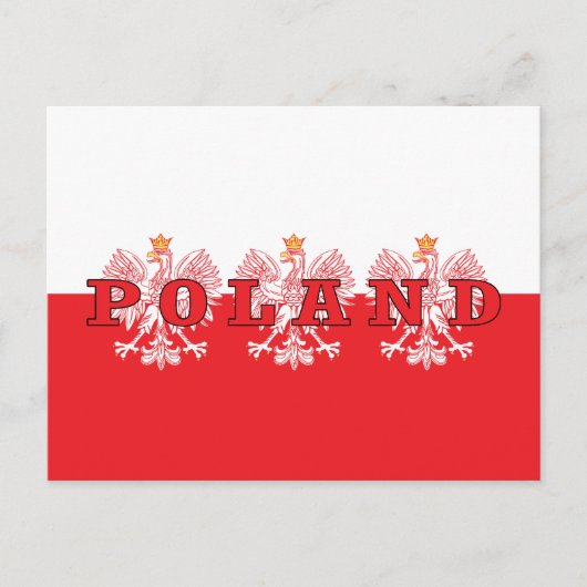 Polen Rote Adler Postkarte (Vorderseite)