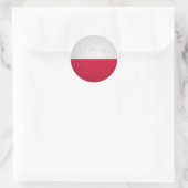 Polen Runder Aufkleber (Tasche)