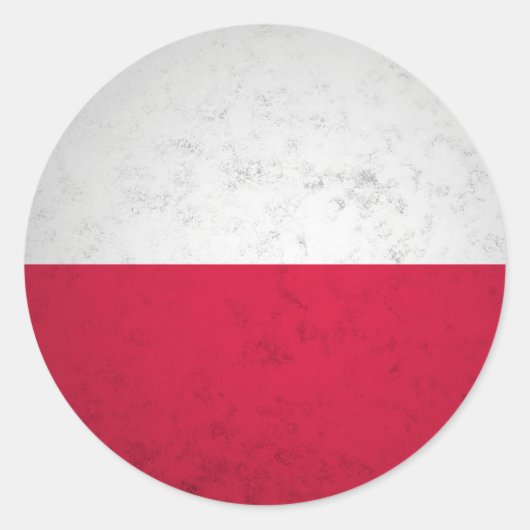 Polen Runder Aufkleber (Vorderseite)