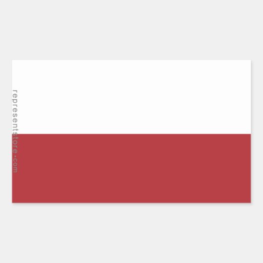 Polen Schlichte Flagge Rechteckiger Aufkleber (Vorderseite)