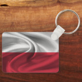 Polen Schlüsselanhänger der Flagge (Vorderseite)