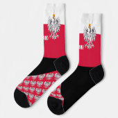 Polen Socken, polnische Flagge patriotisch / sport Socken (Linkes Detail)