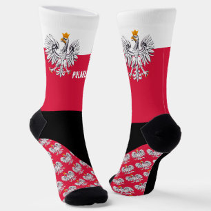 Polen Socken, polnische Flagge patriotisch / sport Socken
