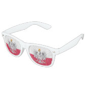 Polen Sonnenbrille & Party Shades / polnische Flag (Schrägansicht)