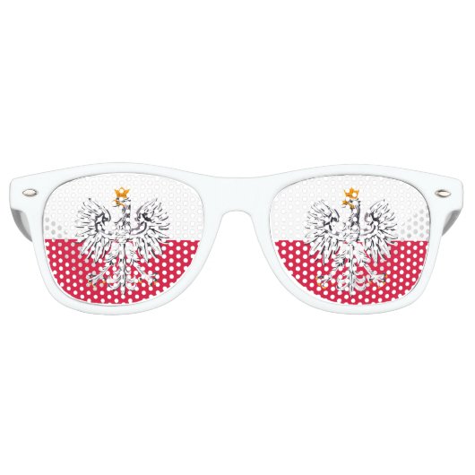 Polen Sonnenbrille & Party Shades / polnische Flag (Vorderseite)