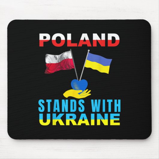 Polen steht hinter der Ukraine Polnische Ukraine-F Mousepad (Vorne)