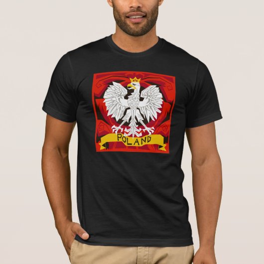 Polen stilisiertes Eagle T-Shirt (Vorderseite)