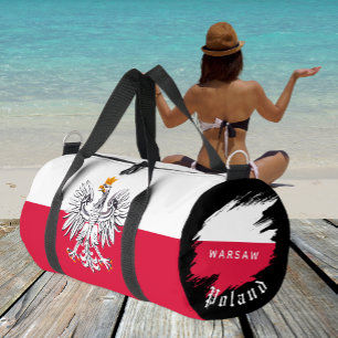 Polen-Tasche, Warschau, Reise, Polnische Flagge Duffle Bag