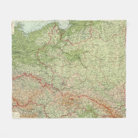 Polen u. die Tschechoslowakei Fleecedecke (Vorderseite (Horizontal))