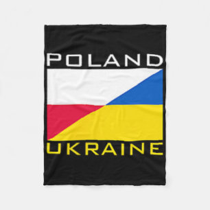 Polen Ukraine Flagge Unterstützung Freundschaft Na Fleecedecke