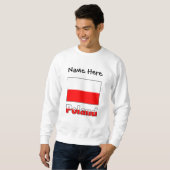 Polen und die polnische Flagge Personalisiert Sweatshirt (Vorne ganz)