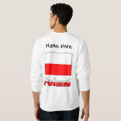 Polen und die polnische Flagge Personalisiert Sweatshirt (Schwarz voll)
