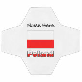 Polen und Polnische Flagge mit Ihrem Namen Fußball (Flach)