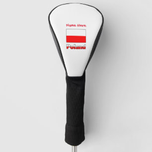 Polen und polnische Flagge Rot Personalisierung Golf Headcover