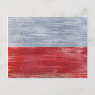 Polen unter polnischer Flagge leidet Postkarte