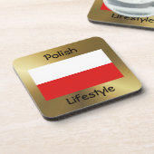 Polen Untersetzer "Flag+Text" (Linke Seite)