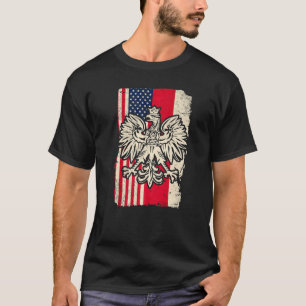 Polen USA Polski Polska American Polska Eagle Fla T-Shirt