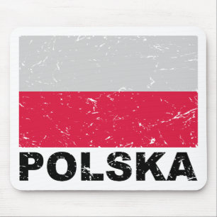 Polen Vintage-Flagge Mousepad