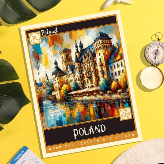 Polen | Vintage Malerei Postkarte