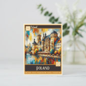 Polen | Vintage Malerei Postkarte (Stehend Vorderseite)