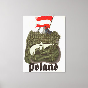 Polen Vintage-Reiseplakat Leinwanddruck