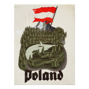 Polen Vintage-Reiseplakat Poster