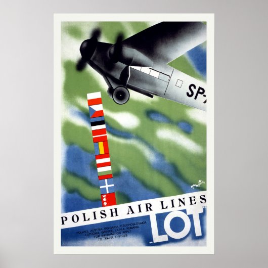 Polen Vintage Travel Poster (Vorne)