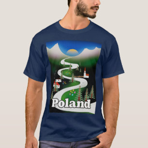 Polen Vintager Reiseausdruck T-Shirt
