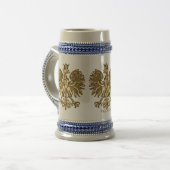 Polen (Wappen) Goldenes Wappen Bierglas (Vorderseite Links)