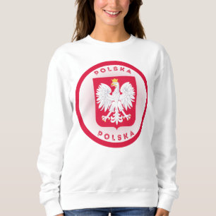 Polen Wappen Kreisform Sweatshirt