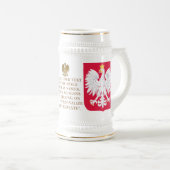 Polen - Wappen (Wappenschutt) Personalisiert Bierglas (VorderseiteRechts)