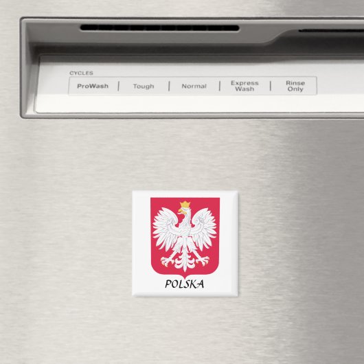 Polen - Wappenschutt "Polska" Magnet (In Situ (Geschirrspüler))