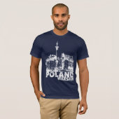 Polen Warschau auf Dunkelheit T-Shirt (Vorne ganz)