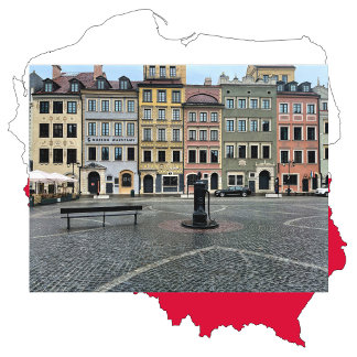 Polen Warschauer Altstädter Ring Foto Postkarte